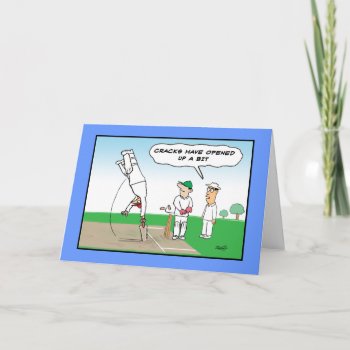 Cricket Wicket - Funny Birthday Card by bad_Onions at Zazzle