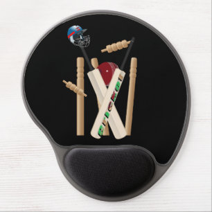 Cricket Wickets And Bats, Gel Mousepad