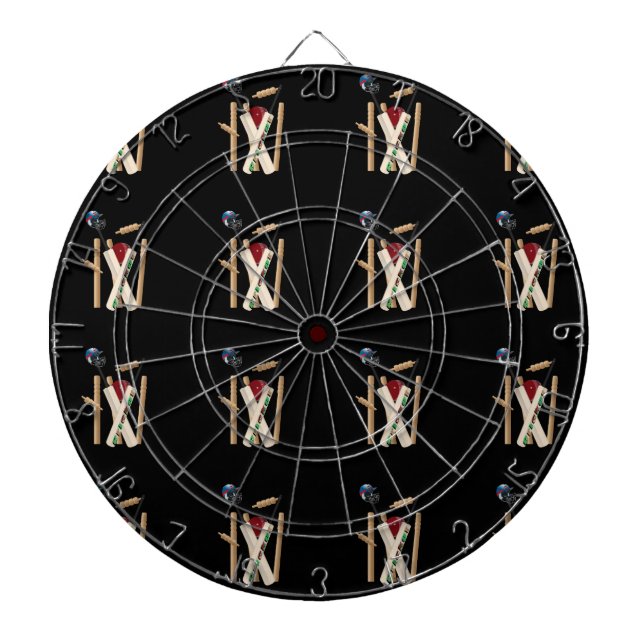 Cricket Wickets, Bats And Ball,  Dart Board (Front)
