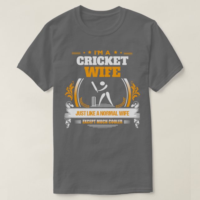 Cricket Wife Christmas Gift or Birthday Present T-Shirt (Design Front)