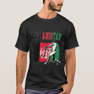 Cricket With Afghanistan Flag Team Cricketer Fan  T-Shirt