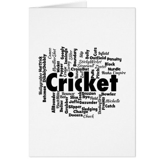 Cricket Word Cloud Cards (Front)