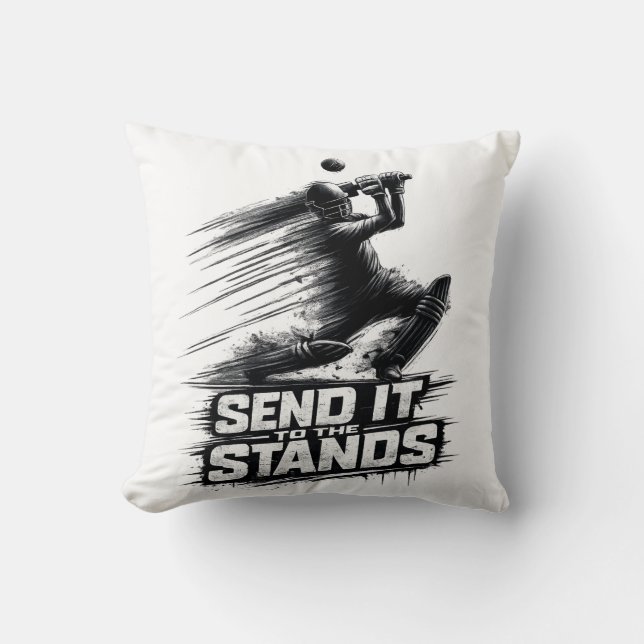 Cricket World Cup Power  T-Shirt Throw Pillow (Front)