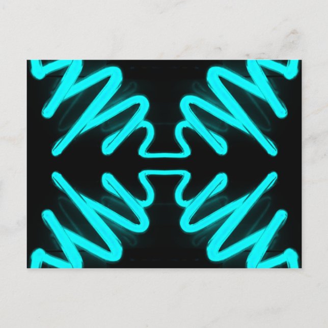CricketDiane Art & Design Neon Turquoise Postcard (Front)