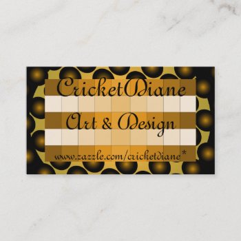 Cricketdiane Gold 3d Design Business Card 6b by CricketDiane at Zazzle