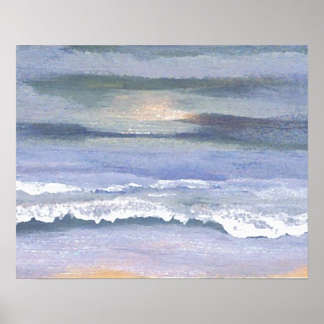 CricketDiane Ocean Art Poster - Beach Twilight (Front)