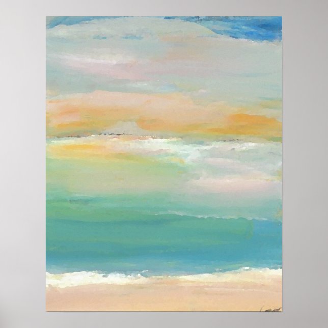 CricketDiane Ocean Beach Poster - Summer Day (Front)