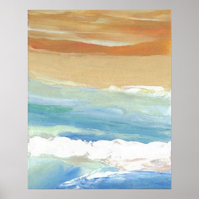 CricketDiane Ocean Poster - Surfing Waves Motion (Front)