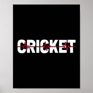 Cricketer Cricket Umpire Tsman - Cricketing Ekg He Poster