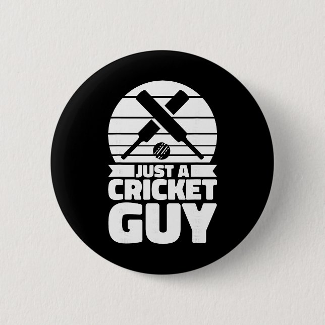 Cricketer Cricketing Tsman - Umpire Just A Cricket Button (Front)