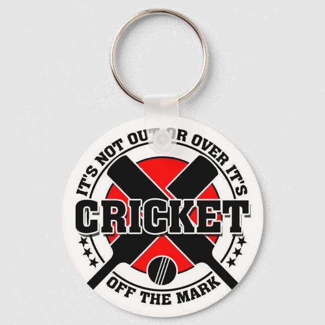 Cricketer's Off The Mark Cricket Keychain (Front)