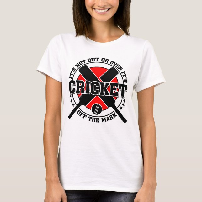 Cricketer's Off The Mark Cricket T-Shirt (Front)