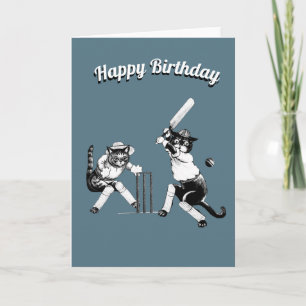 Cricketing Birthday Card