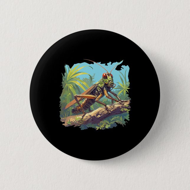 Crickets Animal Cricket 10  Button (Front)