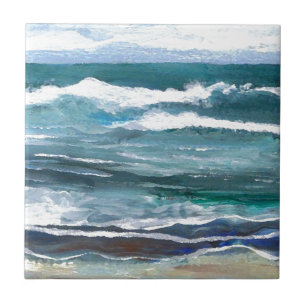 Cricket's Sea - Ocean Waves Beach Gifts Ceramic Tile