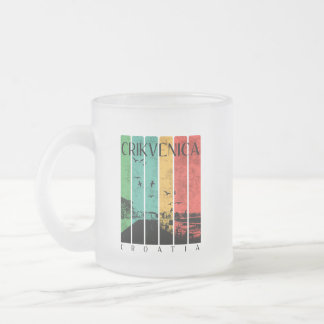 Crikvenica frosted glass coffee mug