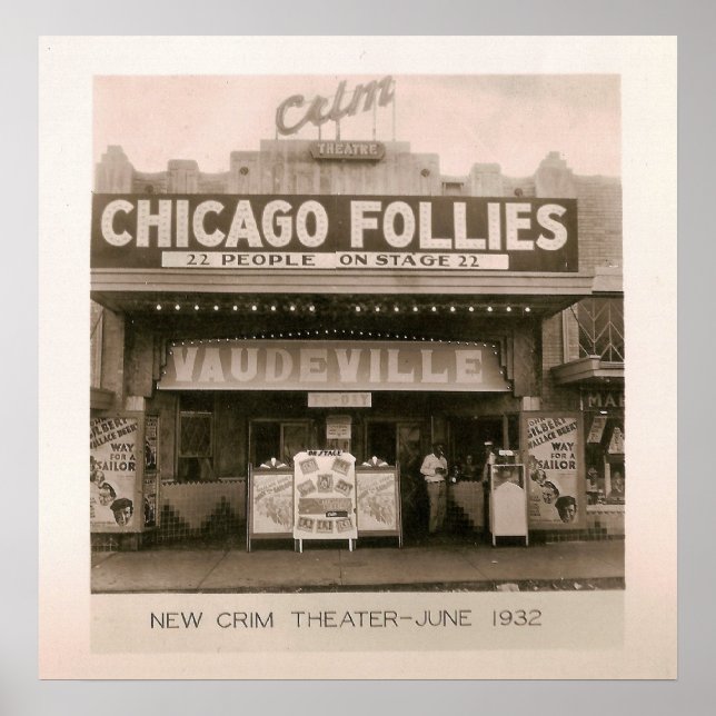 Crim Theater, Vaudeville, Kilgore, TX 1931 / 32 Poster (Front)