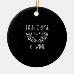 Crime And Wine Skeleton Hands Modern Aesthetic Ceramic Ornament