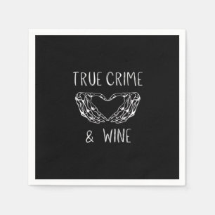 Crime And Wine Skeleton Hands Modern Aesthetic Napkins