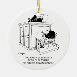 Crime Cartoon 5495 Ceramic Ornament