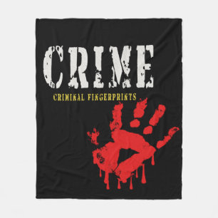 crime-criminal fingerprints Fleece Blanket