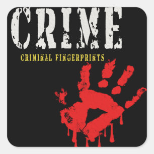 crime-criminal fingerprints Stickers