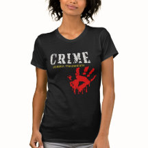 crime-criminal fingerprints T-shirt