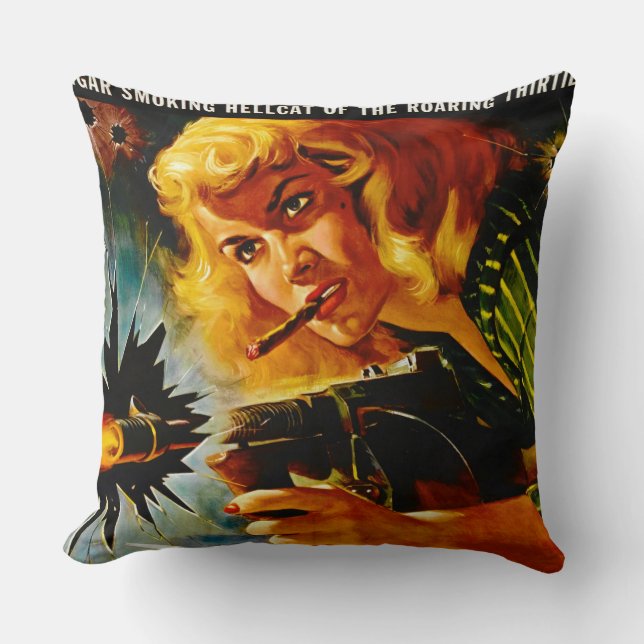 Crime Movie Poster 1958 Throw Pillow (Front)