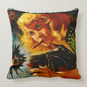 Crime Movie Poster 1958 Throw Pillow