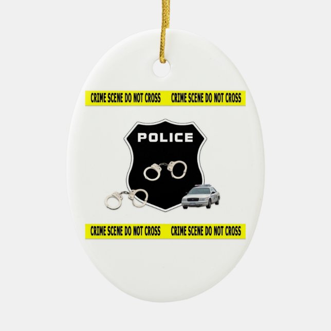 Crime Scene Ceramic Ornament (Front)