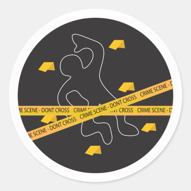 Crime Scene Classic Round Sticker (Front)