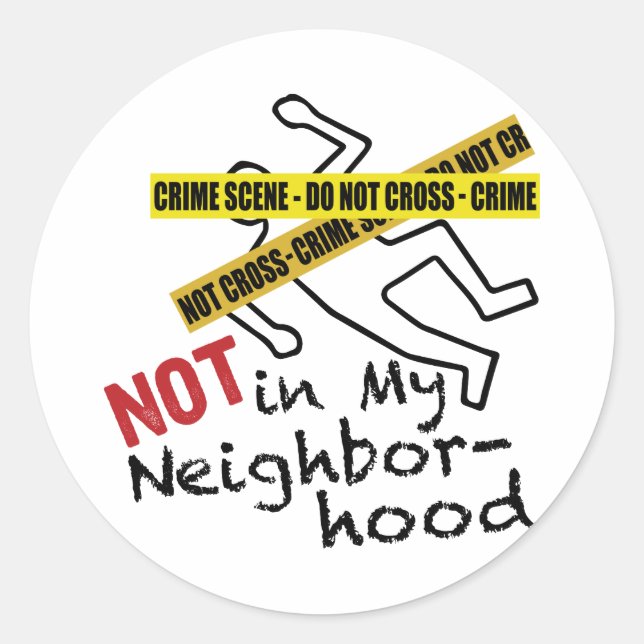 Crime Scene Classic Round Sticker (Front)