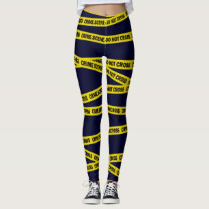 Crime Scene CSI Policewoman Detective Sheriff Leggings