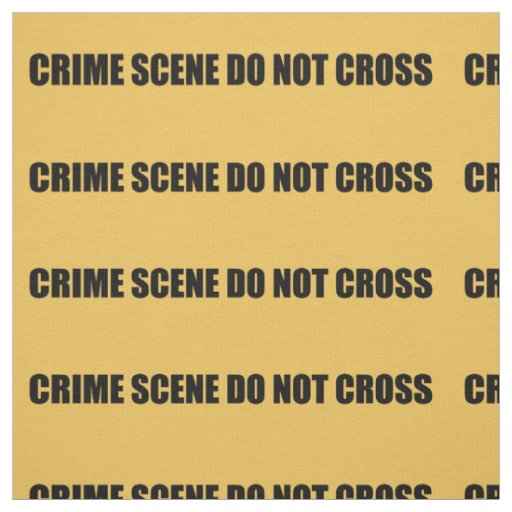 Crime Scene Do Not Cross Novelty Fabric