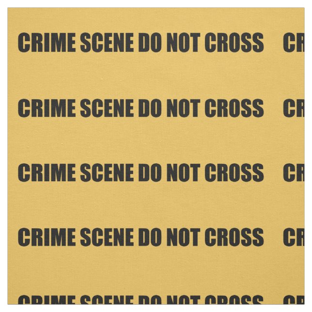 Crime Scene Do Not Cross Novelty Fabric (Swatch)