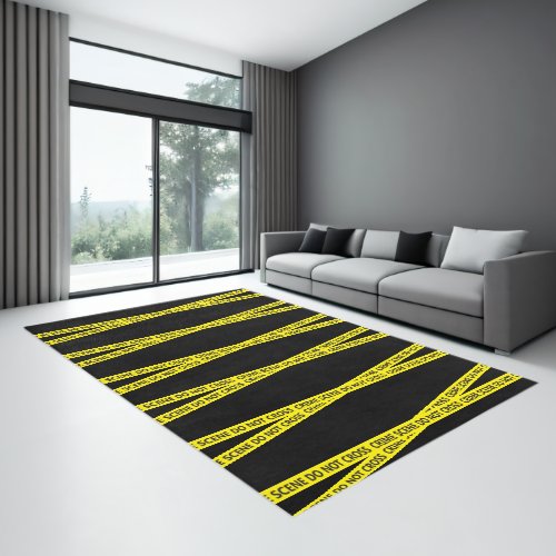 Crime Scene Do Not Cross Novelty Rug