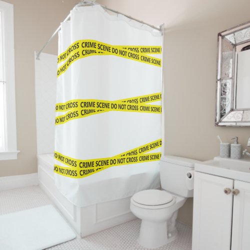 Crime Scene Do Not Cross Novelty Shower Curtain