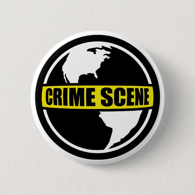 Crime Scene Earth Button (Front)