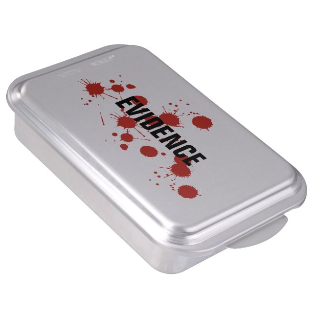Crime Scene Evidence Cake Pan (Side)
