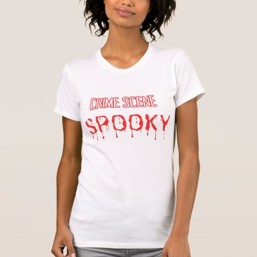 Crime scene in halloween T_Shirt