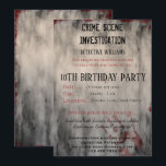 Crime Scene Investigation 18th Birthday Party Invitation<br><div class="desc">Cool grungy Crime Scene Investigation 18th Birthday Party template for his or hers birthday events. All text, font, font color is fully customizable to meet your requirement, if you would like help to customize your product or would like matching products, please contact me through my store and i will be...</div>