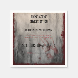 Crime Scene Investigation 50th Birthday Napkins