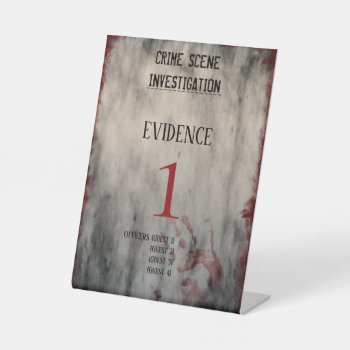 Crime Scene Investigation Birthday Table Number Pedestal Sign by Sarah_Designs at Zazzle