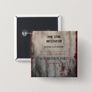 Crime Scene Investigation Birthday Thank You Button