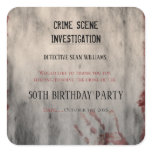 Crime Scene Investigation Birthday Thank You Square Sticker
