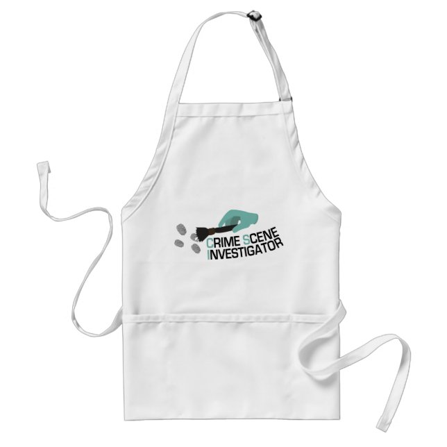 Crime Scene Investigator Adult Apron (Front)