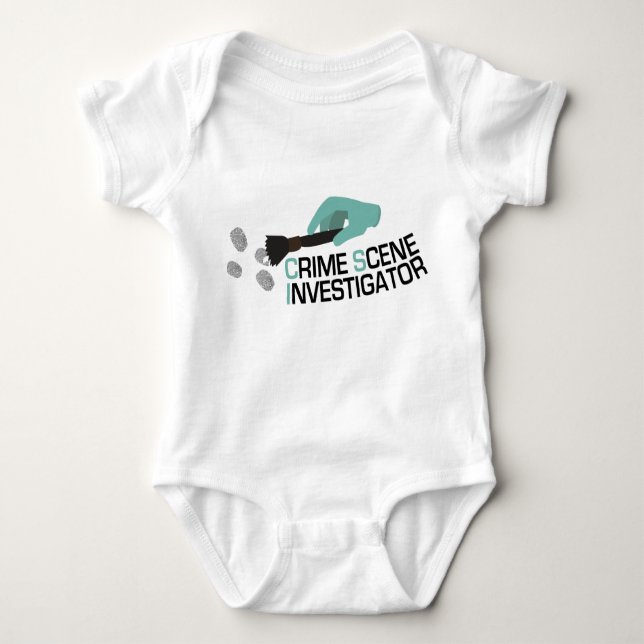 Crime Scene Investigator Baby Bodysuit (Front)