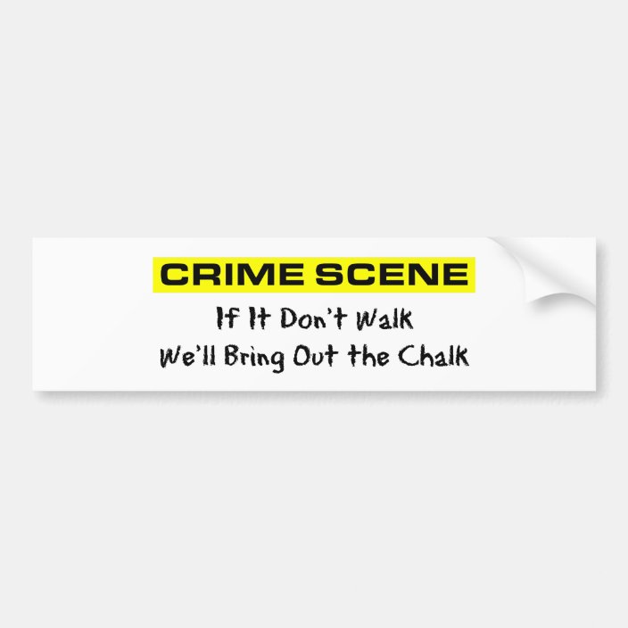 Crime Scene Investigator Bumper Sticker | Zazzle.com