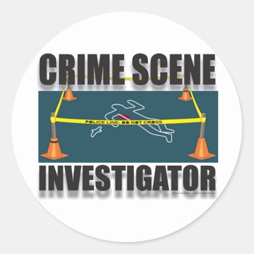 CRIME SCENE INVESTIGATOR CLASSIC ROUND STICKER | Zazzle