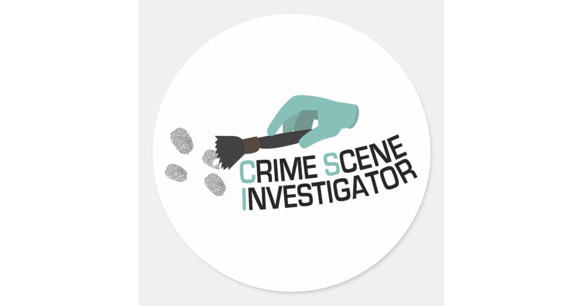 Crime Scene Investigator Classic Round Sticker | Zazzle